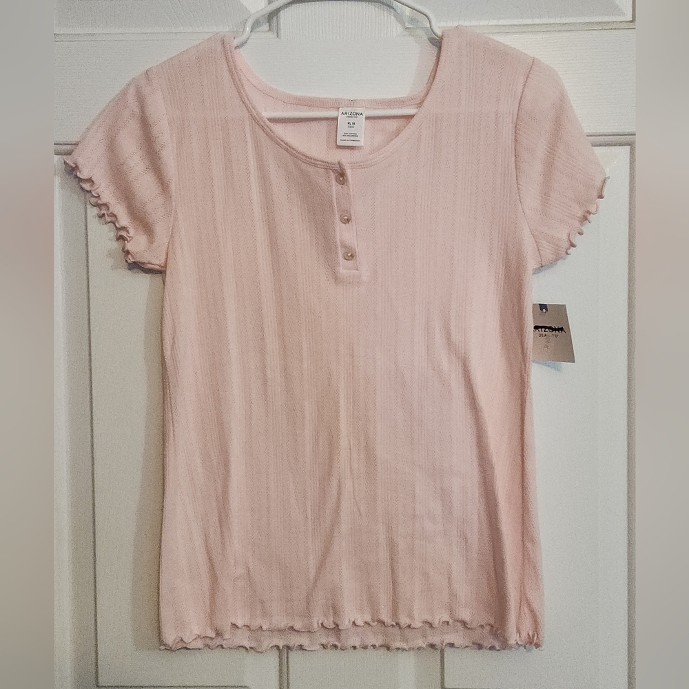 Amazon Essentials Girls's Light Pink Short Sleeve Tee